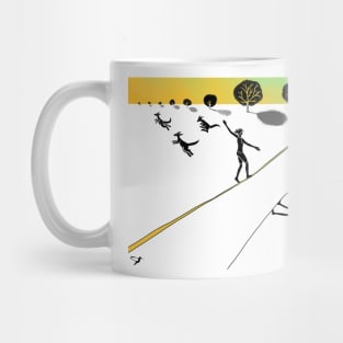 How to live - in balance / black Mug